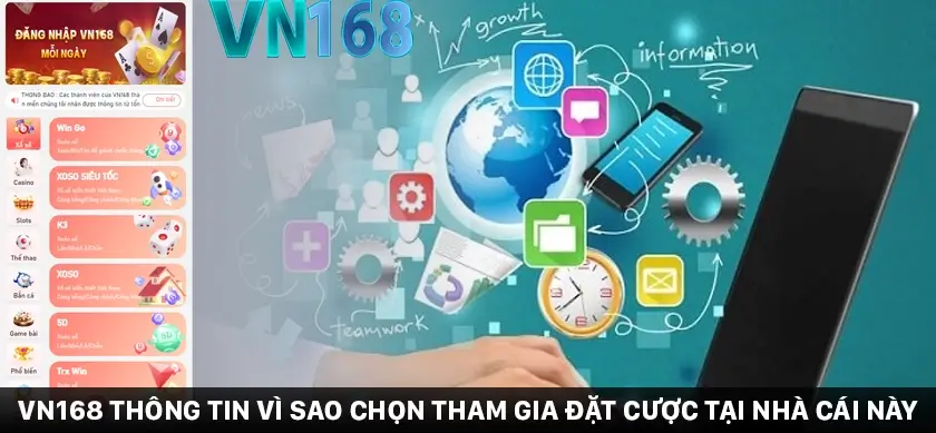 VN168 thông tin vì sao chọn tham gia đặt cược tại nhà cái này